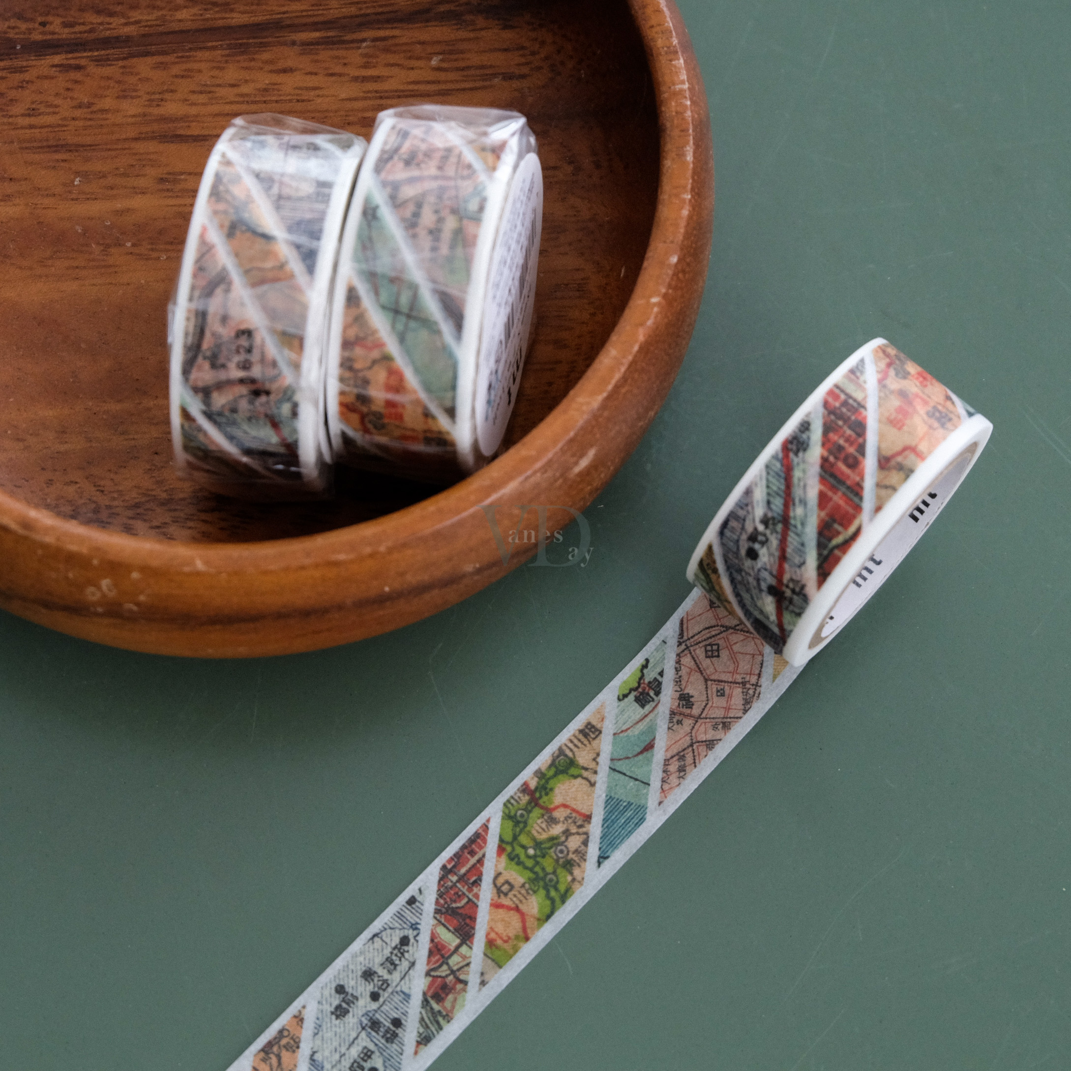 MT EX Washi Tape Map Stripes